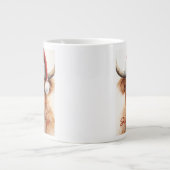 Highland Cow Santa 20 oz Jumbo Kaffee Tasse (Vorderseite)