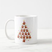 Highland Cow Santa Christmas Tree Lights Ugly Swea Kaffeetasse (Links)