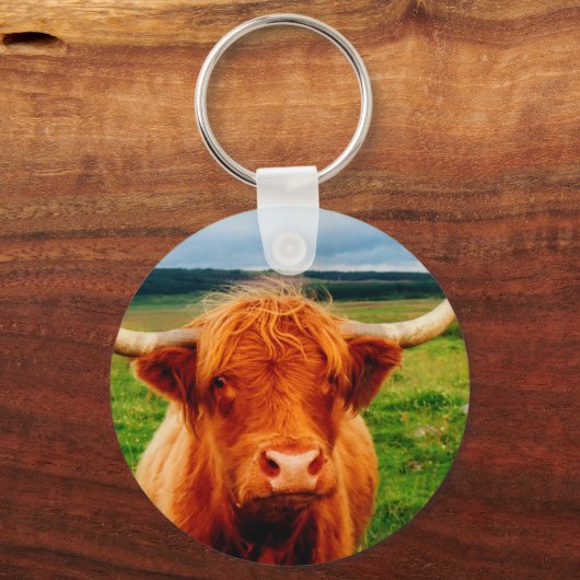Highland Cow Schlüsselanhänger (Vorderseite)