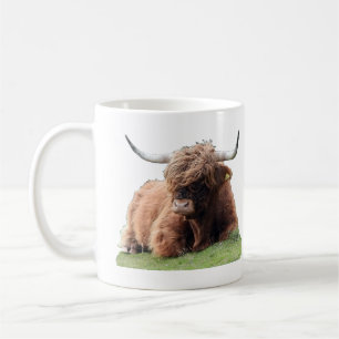 Highland Cow Schottische Highlands Bauernhof Szene Kaffeetasse