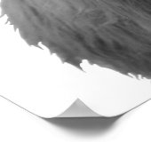 Highland Cow Schottland Rustikal Schwarz-weiß Poster (Ecke)