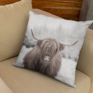 Highland Cow Scotland Rustic Farm Kissen