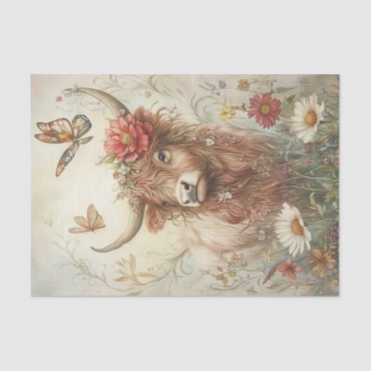 Highland Cow Seidenpapier (Vorderseite)