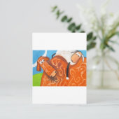 HIGHLAND COW SHEEP POSTKARTE (Stehend Vorderseite)