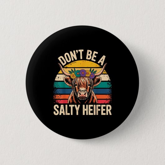 Highland Cow Shirt Funny Men Women Button (Vorderseite)