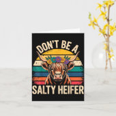 Highland Cow Shirt Funny Men Women  Karte (Gelbe Blume)