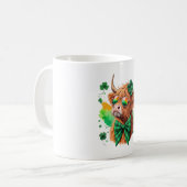 Highland Cow St Patrick's , Lucky Cow Kaffeetasse (Vorderseite Links)