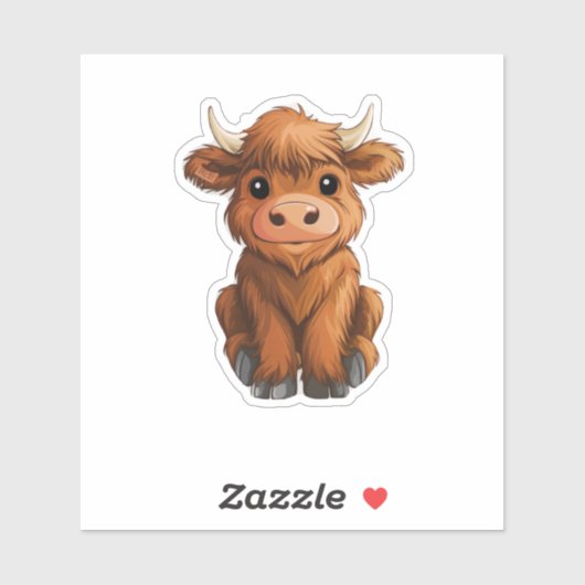 Highland Cow Sticker (Blatt)