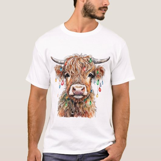 Highland Cow T Shirt (Vorderseite)
