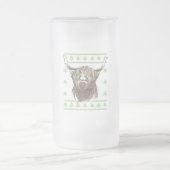 Highland Cow Ugly Mattglas Bierglas (Mittel)