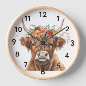 Highland Cow Uhr (Vorderseite)
