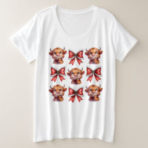 Highland Cow und Christmas Coquette Bow