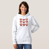 Highland Cow und Christmas Coquette Bow Hoodie (Vorne ganz)