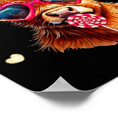 Highland Cow Valentines Day Funny Hearts Valentine Poster (Ecke)