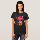 Highland Cow Valentines Day Funny Hearts Valentine T-Shirt (Vorne ganz)