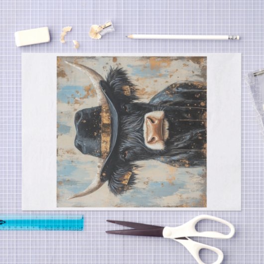 Highland Cow Vibes1 Seidenpapier (Handwerk)