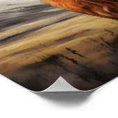 Highland Cow Wall Art Poster (Ecke)