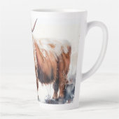 Highland Cow Watercolor Poster Milchtasse (Rechts)