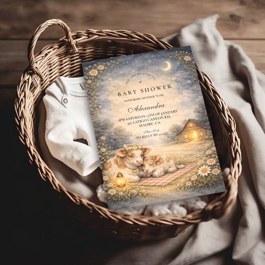 Highland-Cow-Weide-Baby-Shower Einladung