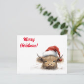 Highland Cow Weihnachten Personalisiert (Stehend Vorderseite)