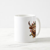 Highland Cow Weihnachten Weihnachten Weihnachtsbau Kaffeetasse (VorderseiteRechts)