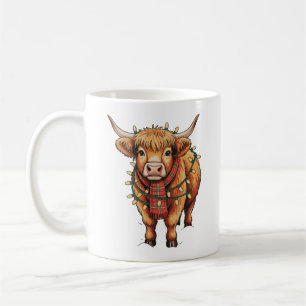 Highland Cow Weihnachten Weihnachten Weihnachtsbau Kaffeetasse