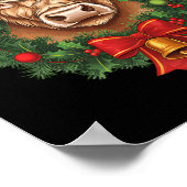 Highland Cow Weihnachten Weihnachten Weihnachtsbau Poster (Ecke)