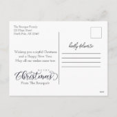 Highland Cow Weihnachtskarte Postkarte (Rückseite)