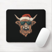Highland Cow Weihnachtsmannmütze Funny Süße Tier B Mousepad (Mit Mouse)