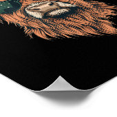 Highland Cow Weihnachtsmannmütze Funny Süße Tier B Poster (Ecke)