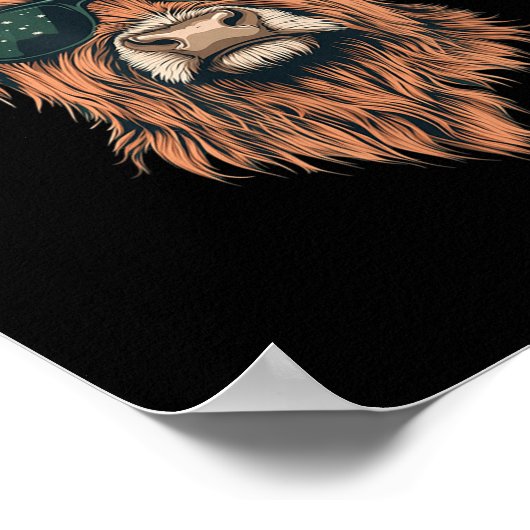 Highland Cow Weihnachtsmannmütze Funny Süße Tier B Poster (Ecke)