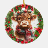 Highland Cow Weihnachtsschmuck (Vorne)