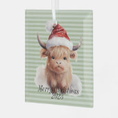 Highland Cow Weihnachtsschmuck (Vorderseite links)