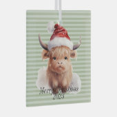 Highland Cow Weihnachtsschmuck (Vorderseite Rechts)