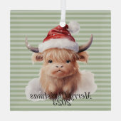 Highland Cow Weihnachtsschmuck (Rückseite)