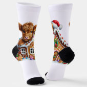 Highland Cow Weihnachtssocken Socken (Gewinkelt)