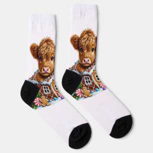 Highland Cow Weihnachtssocken Socken