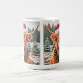 Highland Cow Weihnachtszeit-Tasse Kaffeetasse (Mittel)