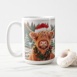 Highland Cow Weihnachtszeit-Tasse Kaffeetasse