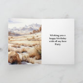 Highland Cow Western Birthday Karte (Innenseite)