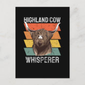 Highland Cow Whisperer Postkarte (Vorderseite)