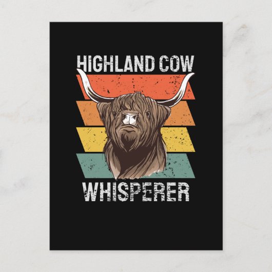 Highland Cow Whisperer Postkarte (Vorderseite)