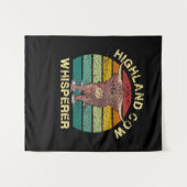 Highland Cow Whisperer Wandteppich (Vorderseite (Horizontal))