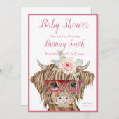 Highland Cow, Wüstenakti personalisieren Einladung (Vorne/Hinten)