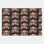 Highland Cow Xmas Heifers Farm Bauer Animal Lover Geschenkpapier Set (Vorderseite)
