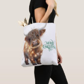highland cow xmas Tote Tasche (Von Nahem)