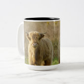 Highland Cow Zweifarbige Tasse (Vorderseite Links)