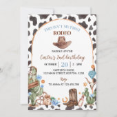 Highland Cowboy 2. Geburtstags-Party Einladung (Vorderseite)