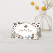 Highland Cowboy Birthday Platzkarte (Rückseite)