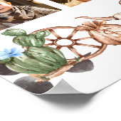 Highland Cowboy First Birthday Milestone Sign Poster (Ecke)